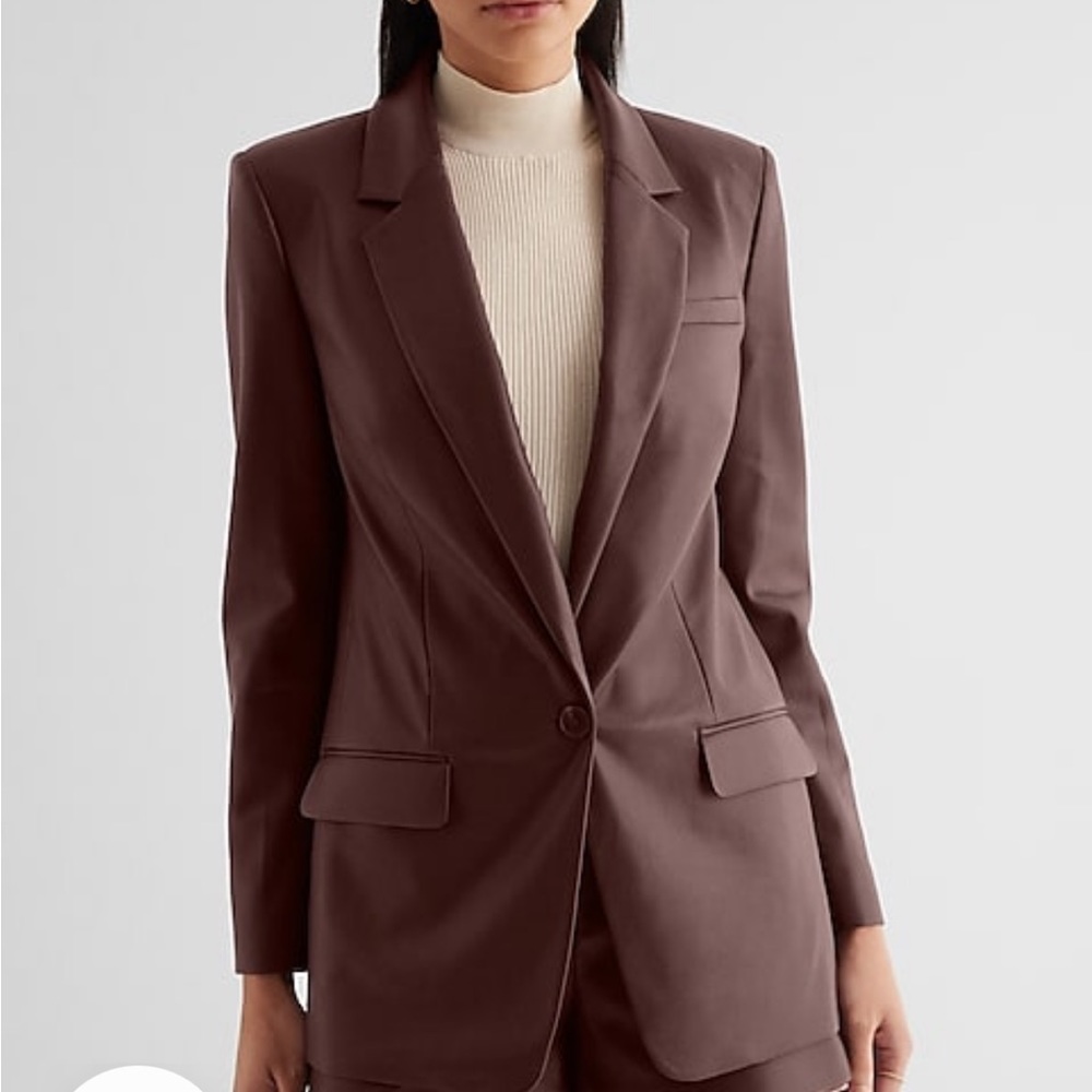 Express Faux Leather Blazer Jacket